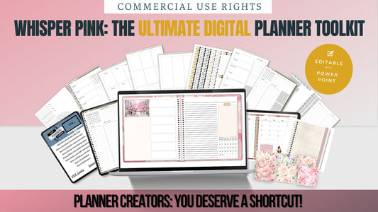 Whisper Pink Digital Planner Template Pack Powerpoint