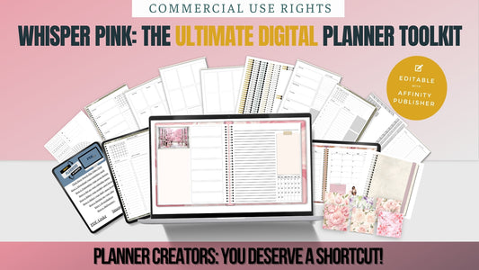 Whisper Pink Digital Planner Template Pack Affinity