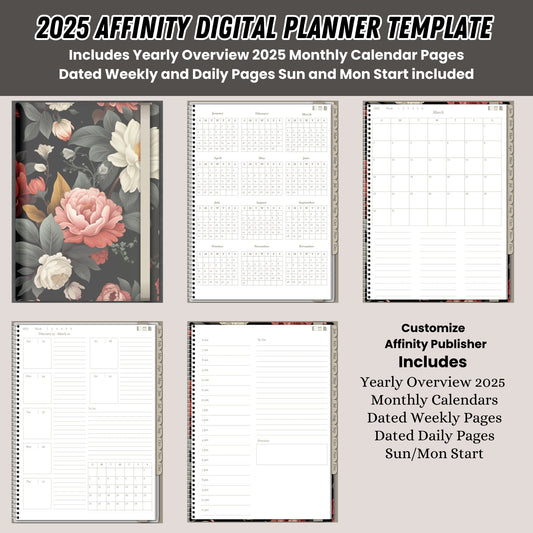 2025 Affinity Portrait Digital Planner Template