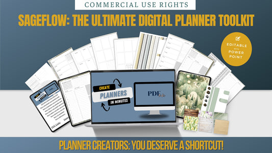 Sage Flow Digital Planner Template Pack Powerpoint