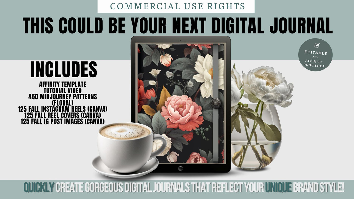 Digital Journal Template Pack Affinity Publisher